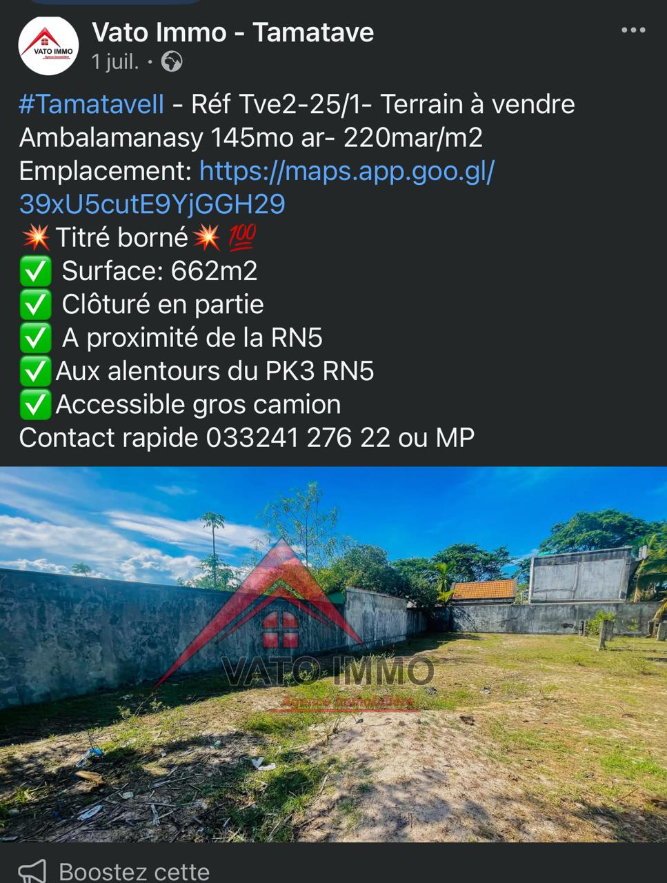 Terrain Tamatave Ambalamanasy